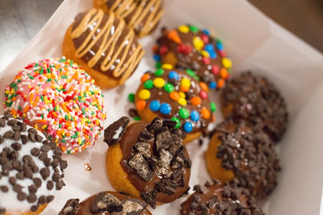 Eating a diet rich with added sugar can increase the risk for heart disease such as eating donuts too often