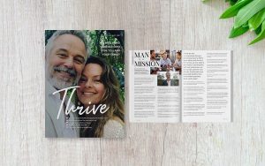 Cover page for Thrive Magazine, Health and Wellbeing E-magazine of Duff Street Medical Clinic