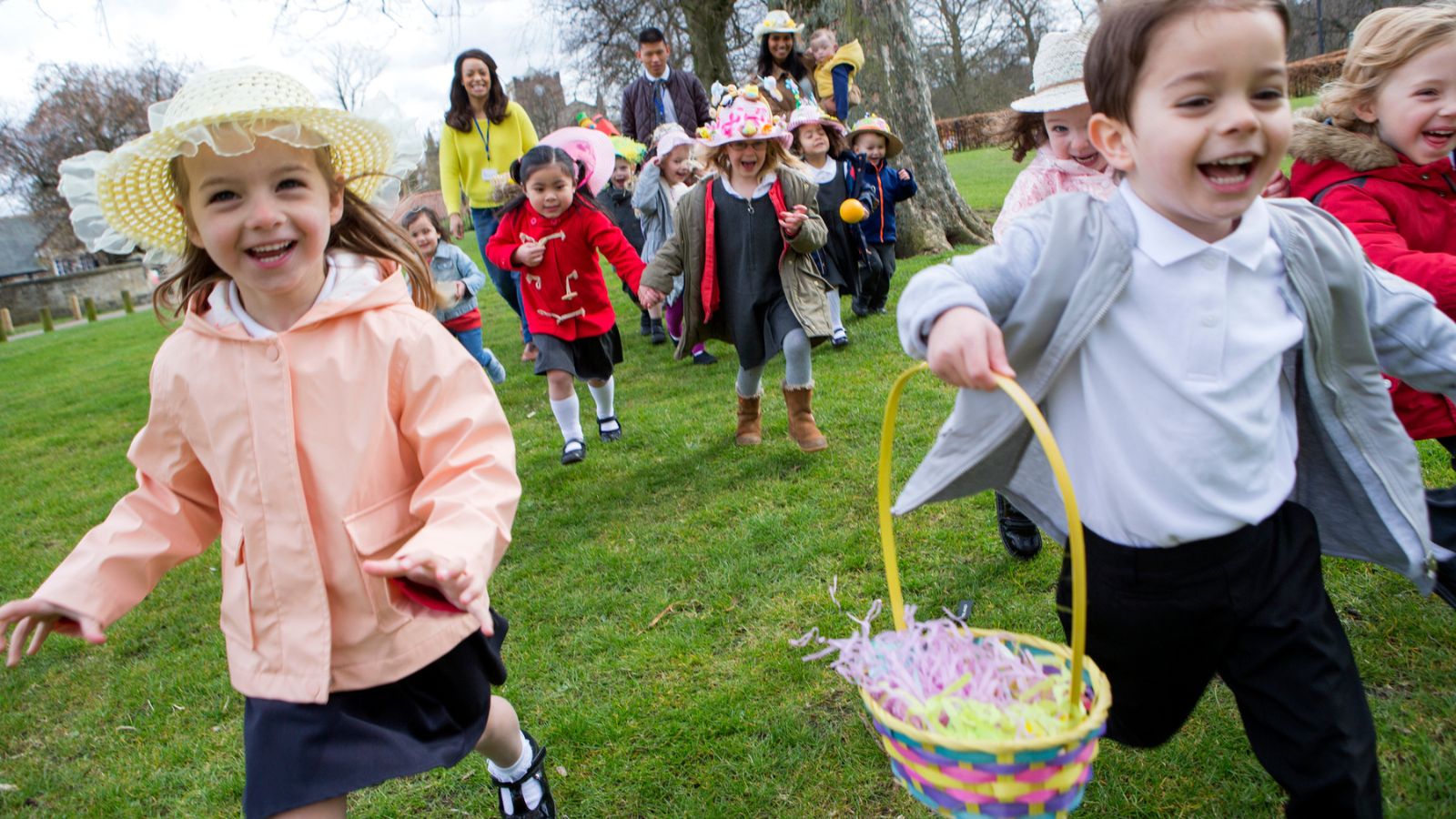 Children enjoying an Easter Egg hunt