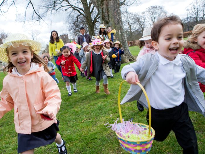 Children enjoying an Easter Egg hunt